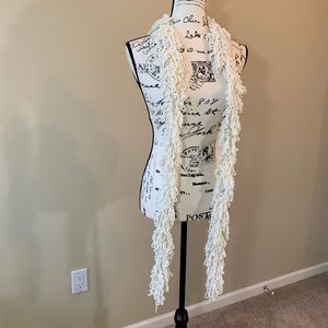 Shaggy Boho Cream Scarf Primark England